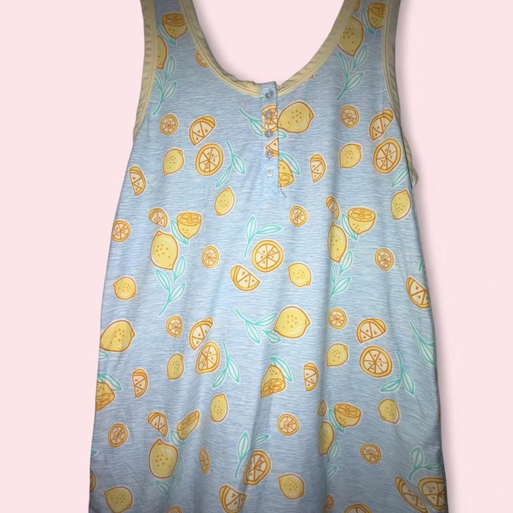 Derek & Hart Lemon Henley Tank Cami Top Size S
